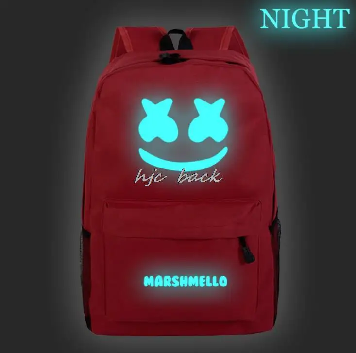 Luminous Backpack DJ Marshmello Travel Book Boys Girls School Bags Casual Backpack Laptop Mochila Birthday Gift