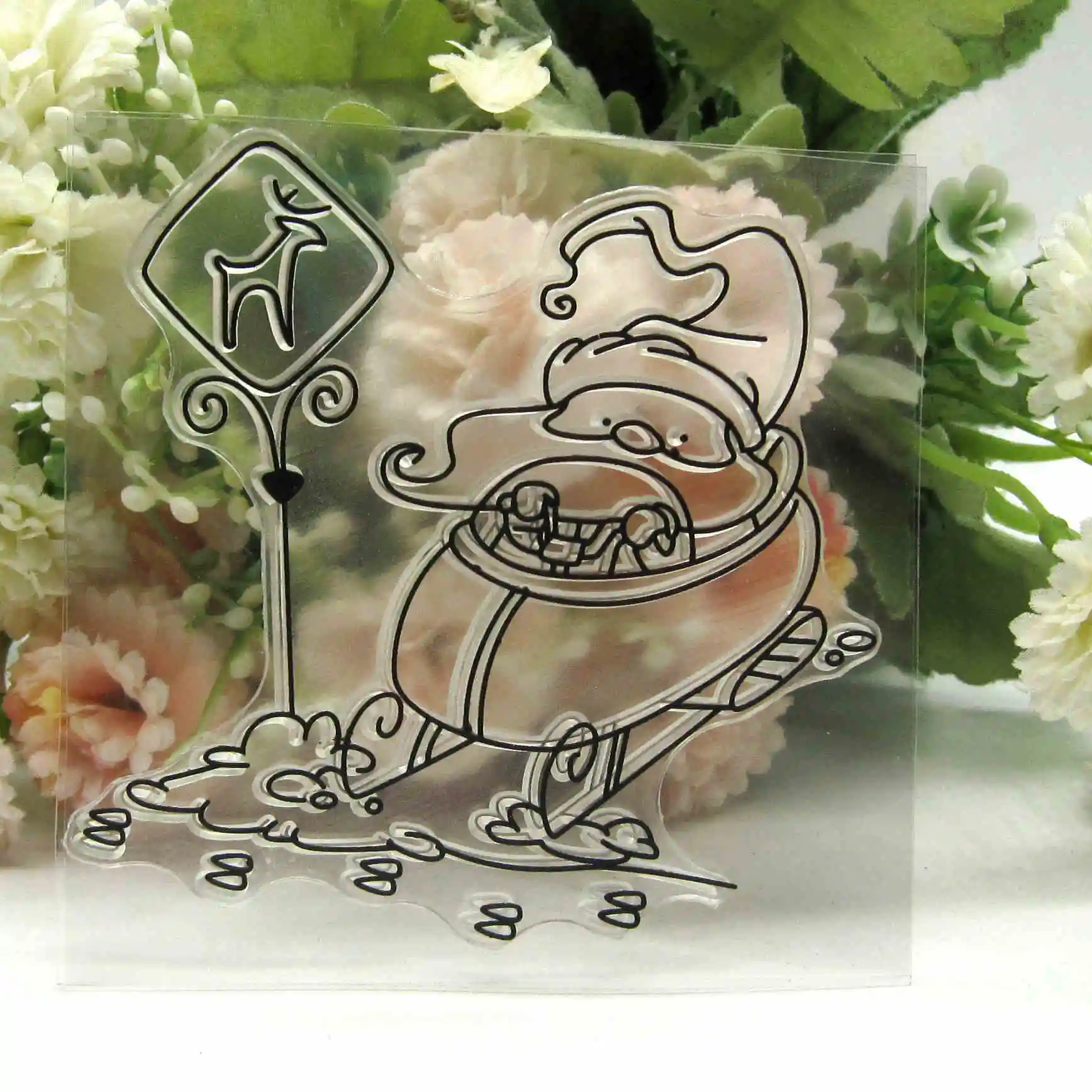 Custom Clear santa claus Transparent Silicone Rubber Stamp Sheet Cling Scrapbooking DIY Cute Pattern Photo Album PaperCard Stamp