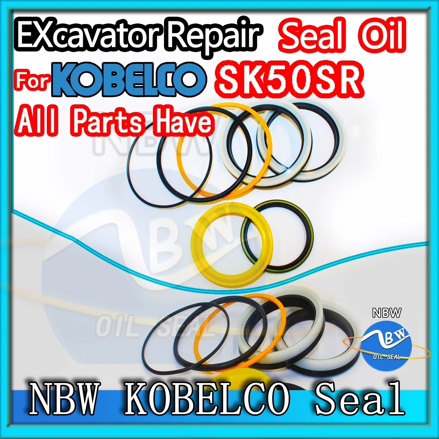 

For KOBELCO SK50SR Excavator Oil Seal Kit High Quality Repair Set Pack Heavy Master Excavating Machinery Maintenance Floating