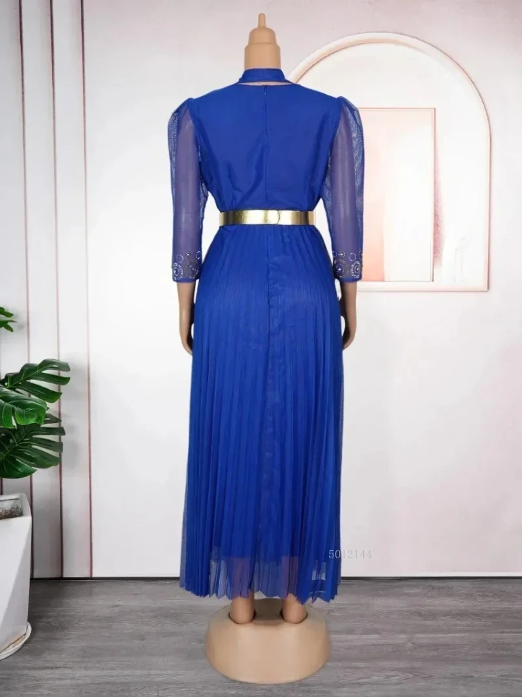 2025 New Fashion Dashiki Ankara Abito da sera da sposa Elegante Turchia Musulmano Maxi DrePlus Size Abiti da festa africani per le donne