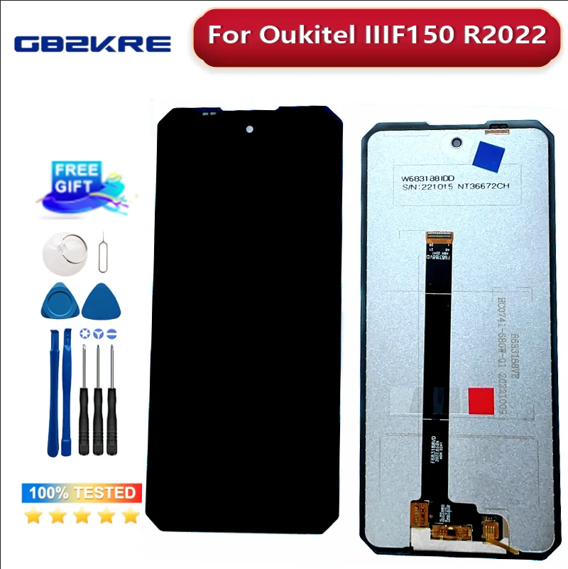 Original New For Oukitel IIIF150 R2022 LCD Display Touch Glass Panel Screen Assembly Replacement For OUKITEL IIIF150 R2022 LCD