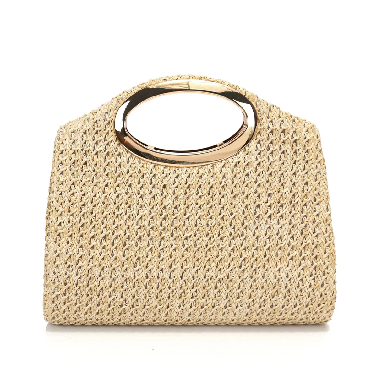

fashion casual hand carry women's bag retro straw bag women's handbag beach bag seaside