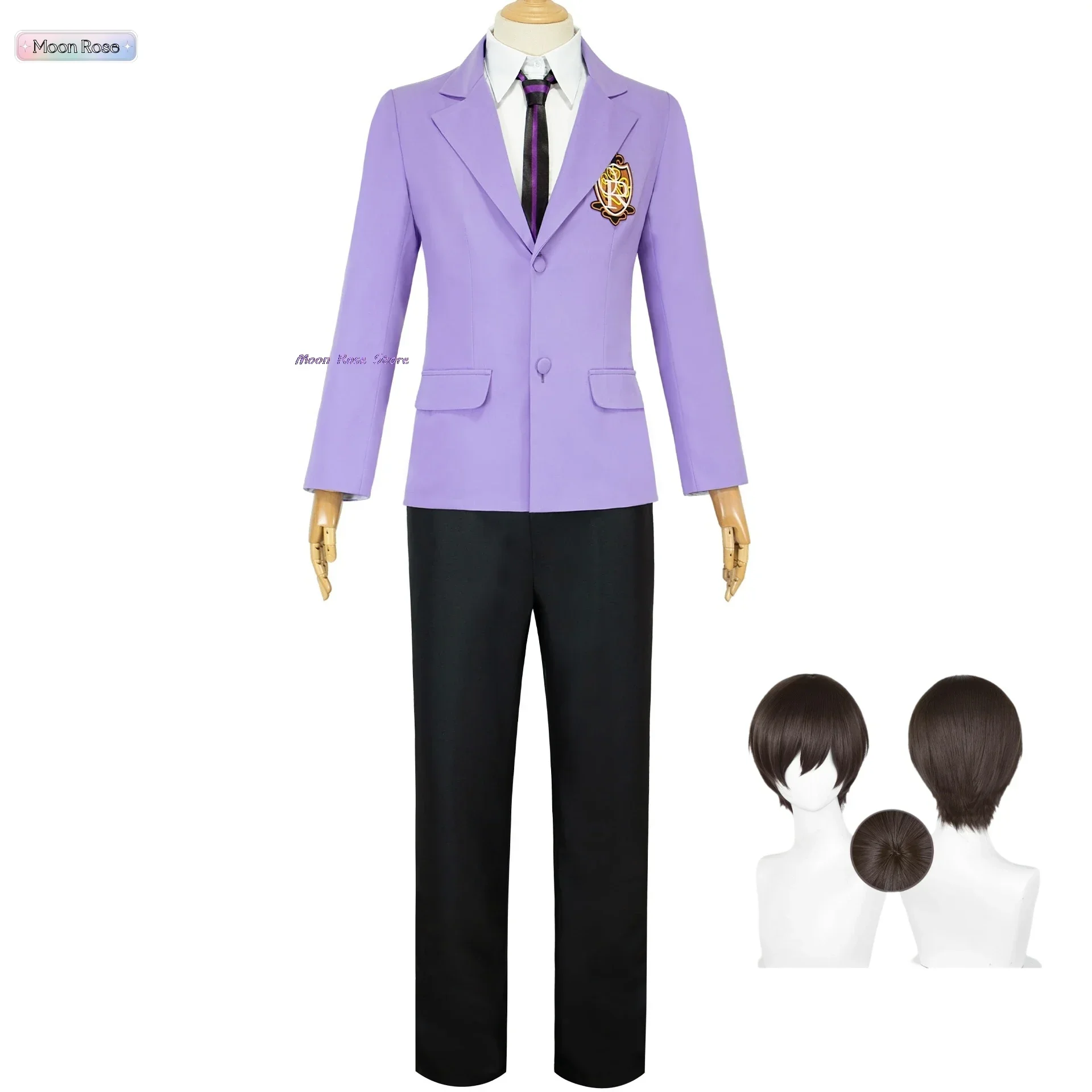 أزياء أنيمي فوجيوكا هاروهي التأثيرية أوران ليكيا هوتي نادي كوسبلاي زي الشكلير أزياء سولو ياماكي الزي الرسمي