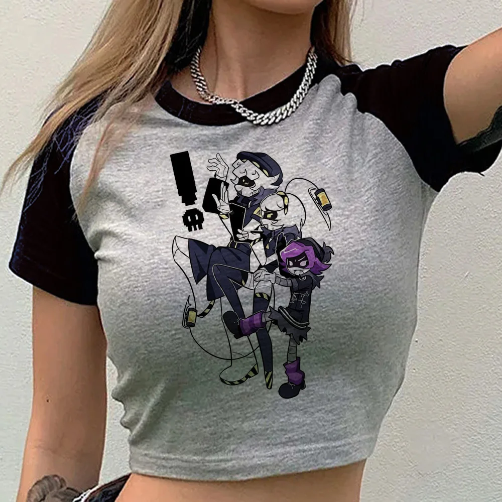 Murder Drones cropped top teen clearance sales manga y2k anime cheap t shirt 2000s clearance sales emo streetwear cheap