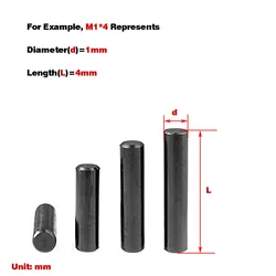 Black 304 Stainless Steel Solid Pin / Cylindrical Pin / Locating Pin M1-M10