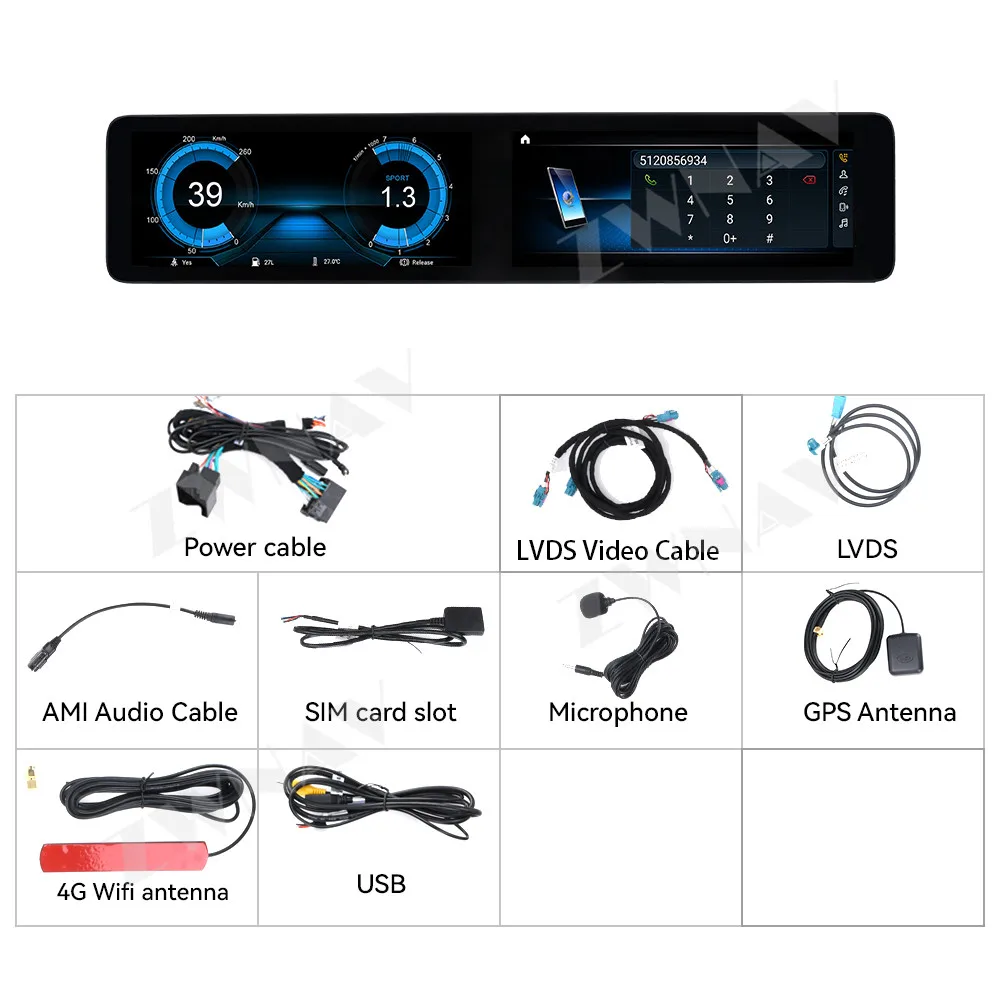 For Mercedes Benz A/CLC /GLA 2013-2018 12.3 Inch Android Touch Screen Car Radio 128G Android Carplay Navigation GPS Video Player
