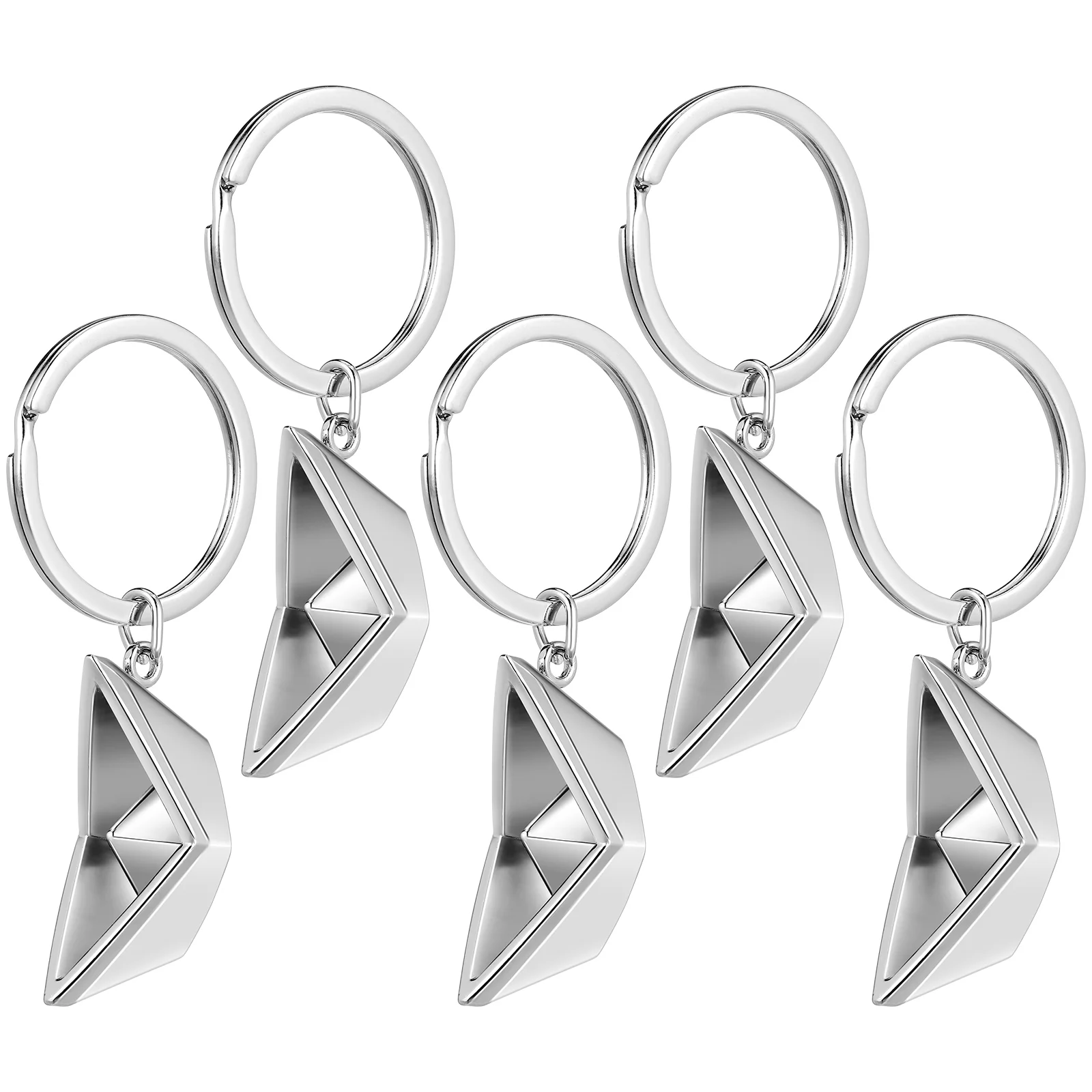 

5 Pcs Small Gift Key Holder Ring Carabiner Keychain Flash Decoration Lovers Wristlet