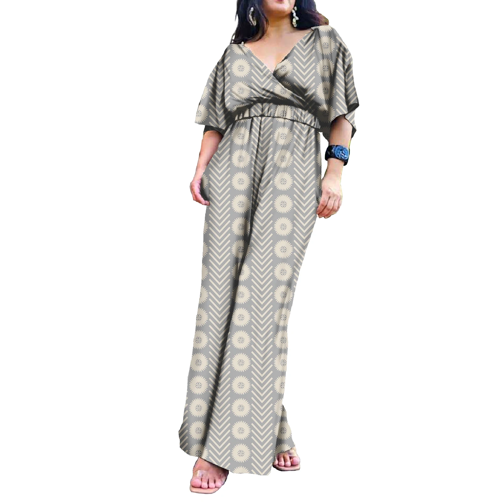New Arrivals Island Style Hawaii Floral  Polynesian Jumpsuits Women Jumpsuit & Playsuits Wide Leg One Piece Romper