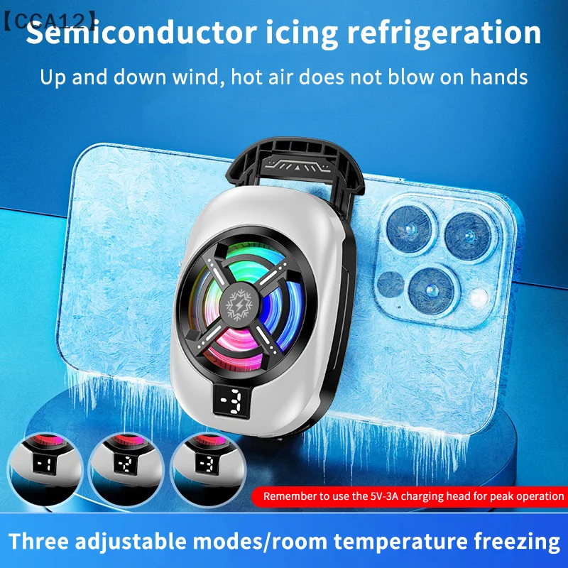 Semiconductor Mobile Phone Cooling Fan Radiator Back-Clip For Games/Live Streaming Phone Cooler For IPhone Android Universal