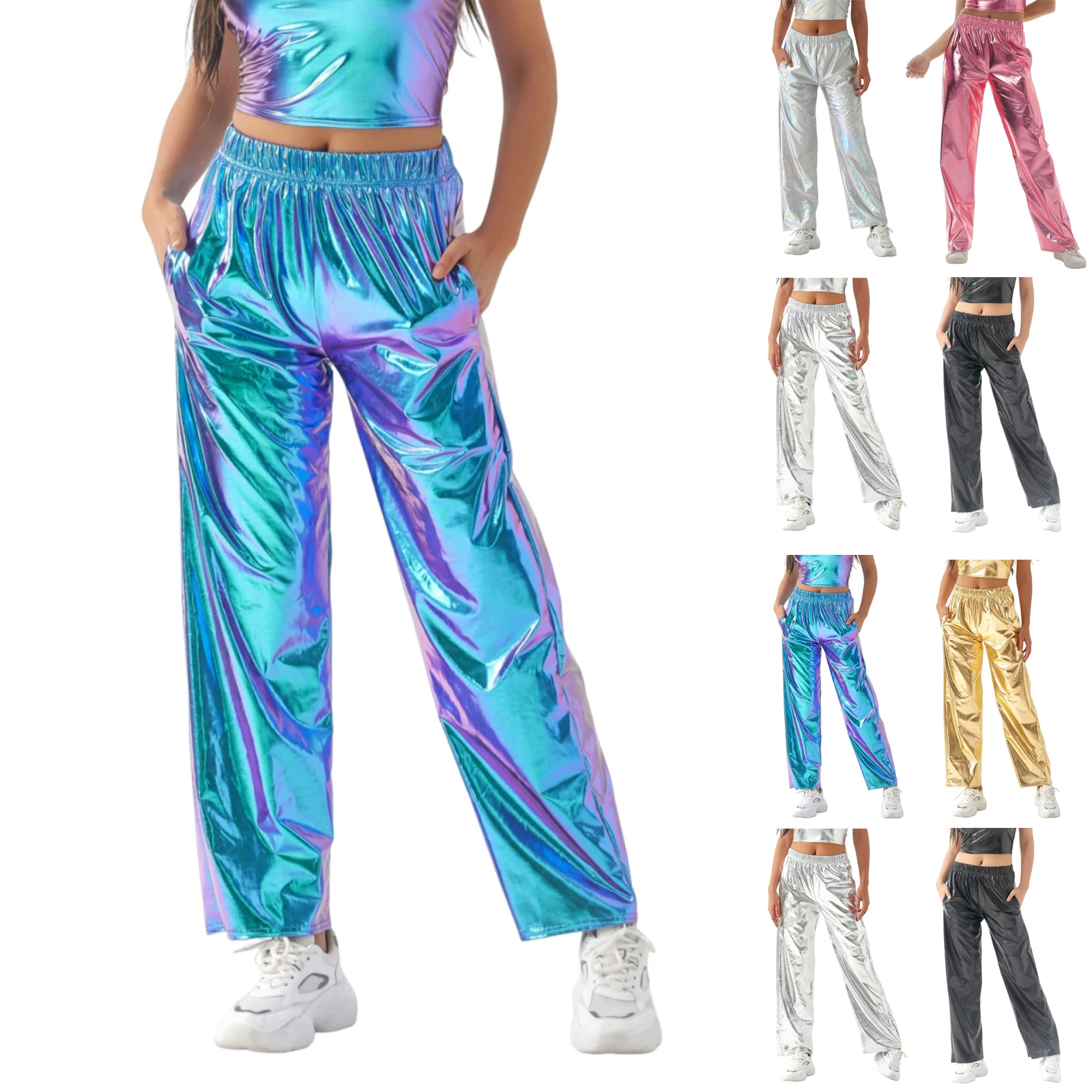 

Женские стильные брюки YHOPEN с высокой талией и эластичным поясом, прямого кроя