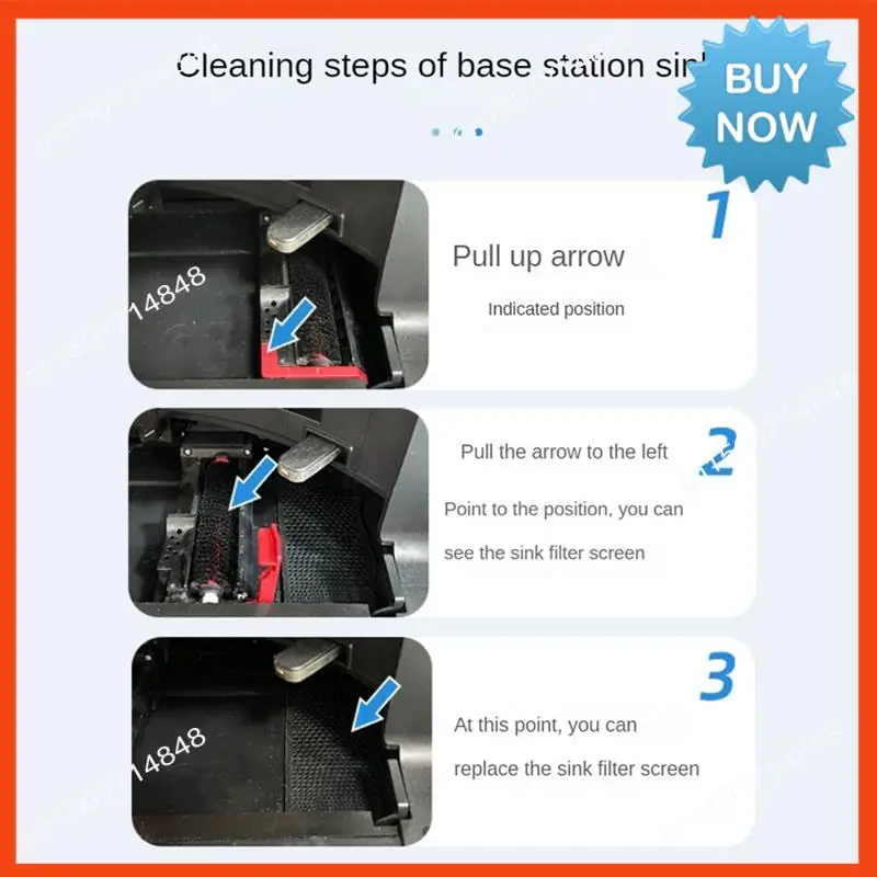 BISM 1 pezzo stazione di aspirazione filtro acqua plastica nera per Xiaomi Roborock G10 aspirapolvere pezzi di ricambio stazione base filtro S