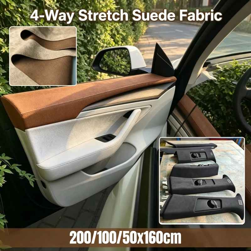 

Elastic Micro Suede Upholstery Material,suede Fabric for Car Roof Liner, Auto Interior Trim Headliner Replacement, Sofa Covers