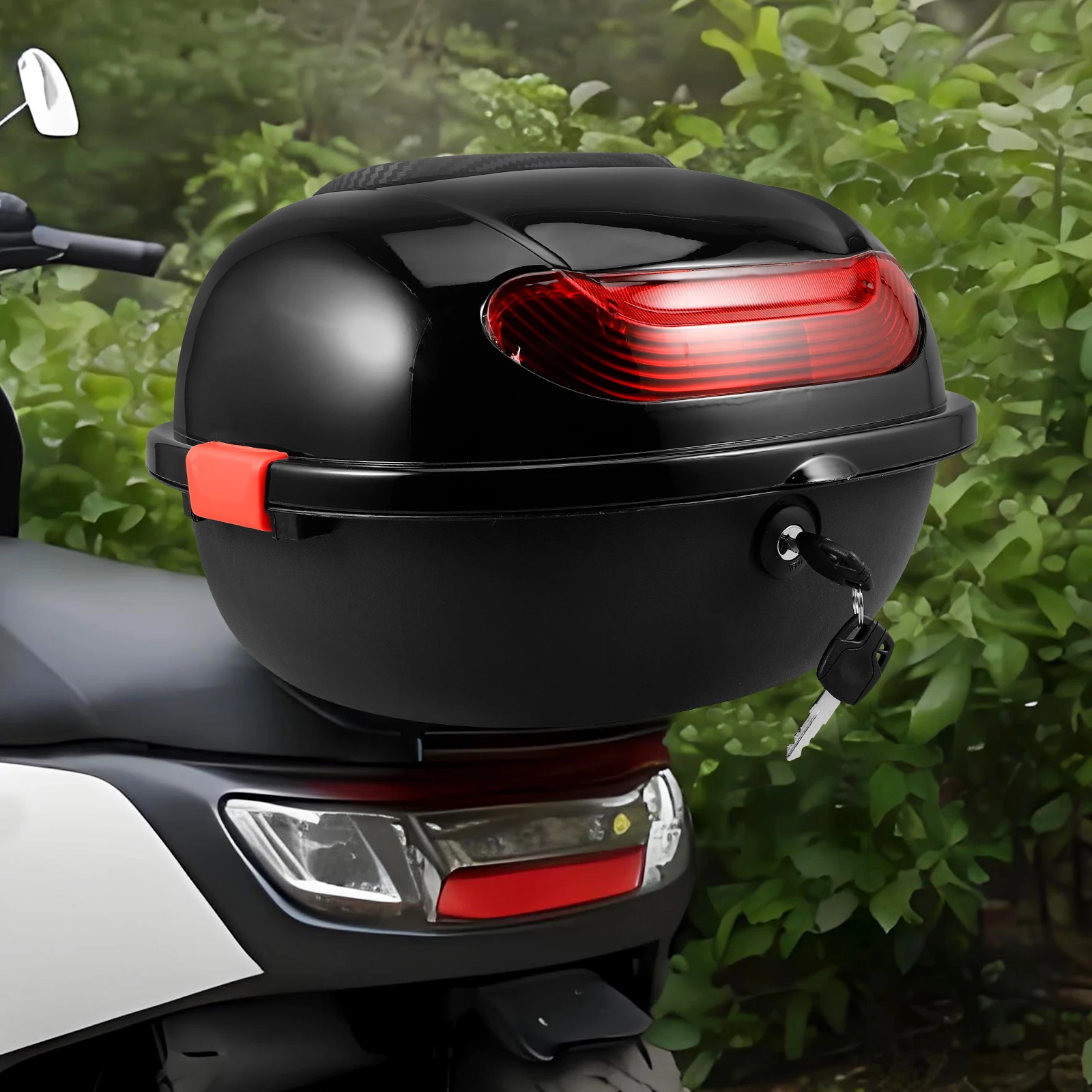 

Motorcycle Trunk Tail Luggage Storage Case Rear Scooter Small PP Weatherproof Installation Universal Fits
