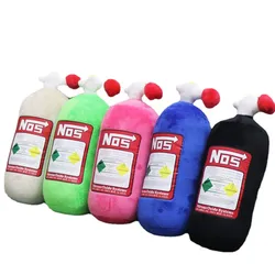 NOS Nitrous Oxide Bottle New Plush Toys Pillow Stuffed Soft Turbo JDM Cushion Gifts Car Decor Headrest Backrest Seat Neck