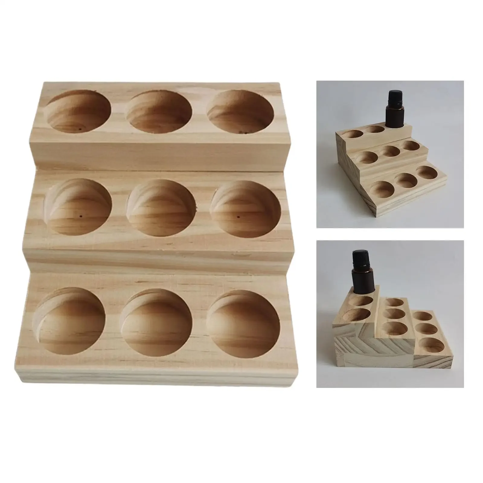 Ätherisches Öl Display Regal 15ml Lagerung Holzrahmen Desktop Massivholz ätherisches Öl Display Regal Display Tisch neue Produkte