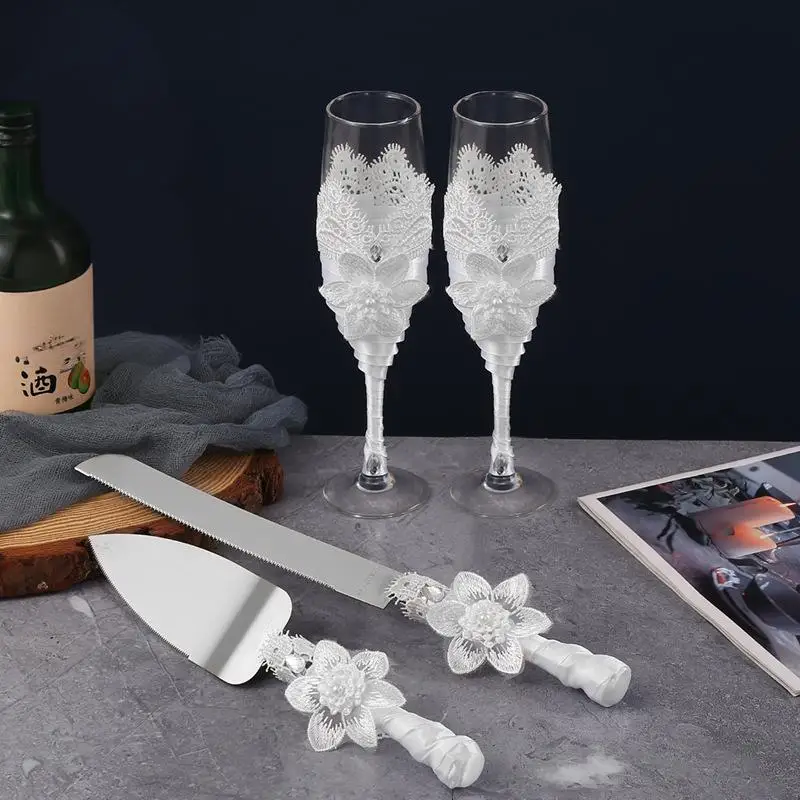 

Western-style personalized glass champagne cup set creative wine glass tableware wedding set