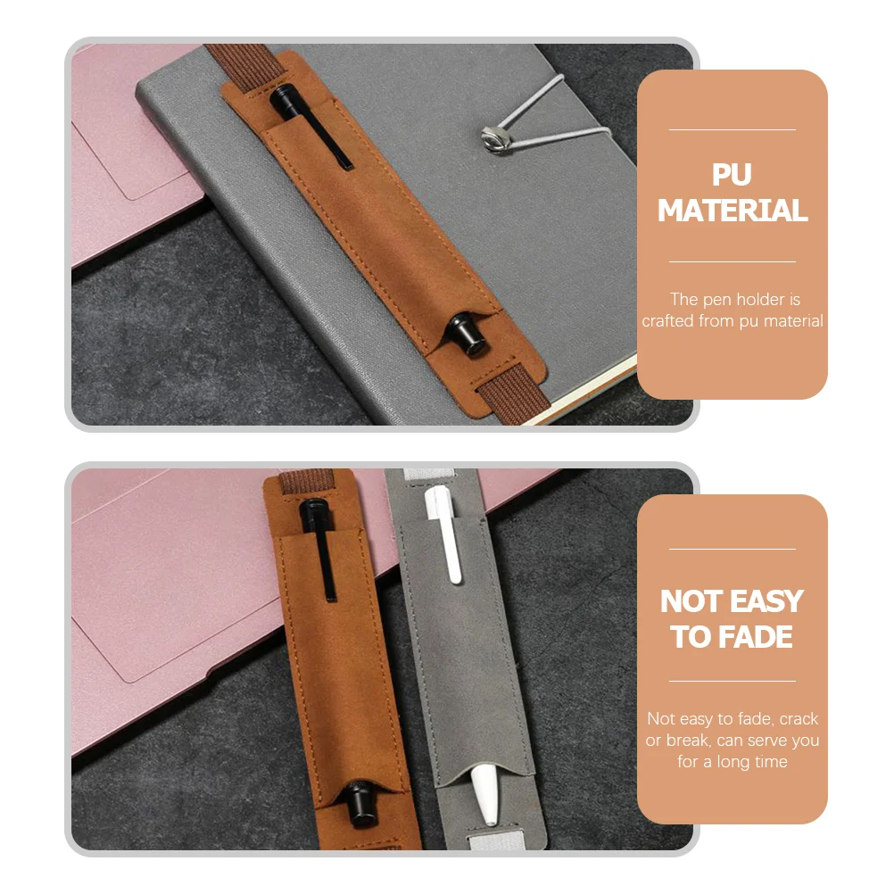 5 Pcs Vintage Pen Case Travel Portable Pu Holder for Notepad Protective