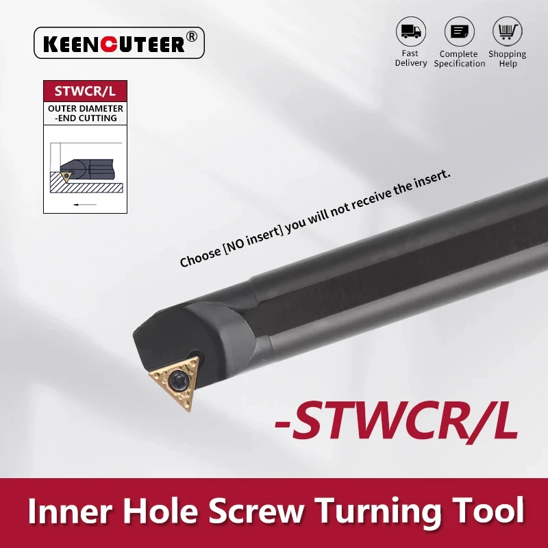 Screw Type Internal Turning Tool S08K/S10K/S12M/S14N/S16Q/S20R/S25S- STWCR/L 07/11 Lathe Turning CNC Cutting Tool Cutter Bar