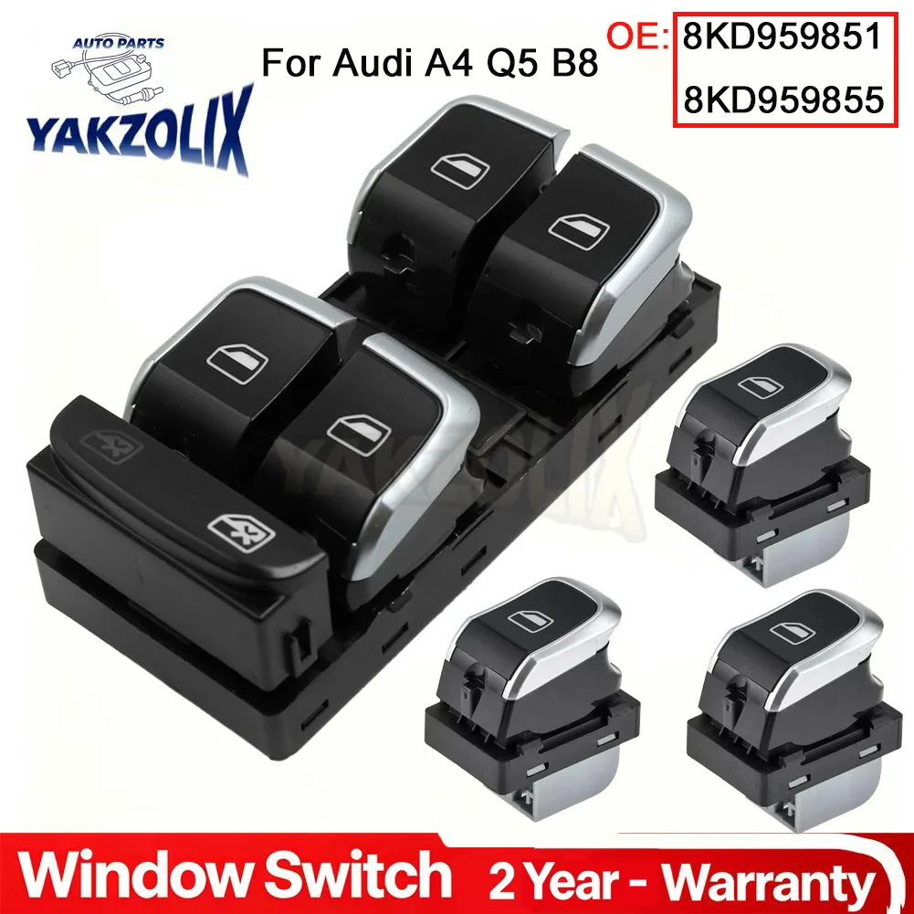 For Audi A4 Q5 B8 2008-2014 Power Window Control Switch Lifter Regulator Button 8KD959851 8KD959851A 8KD959855 8KD 959 855
