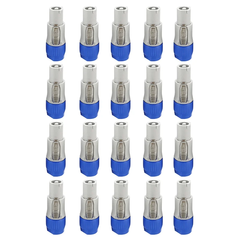 

20 шт. 3-контактный разъем питания переменного тока, штекер NAC3FCA NAC3FCB, кабель переменного тока 20 А, 250 В, адаптер питания для сценического освещения, прочный (B)-новый