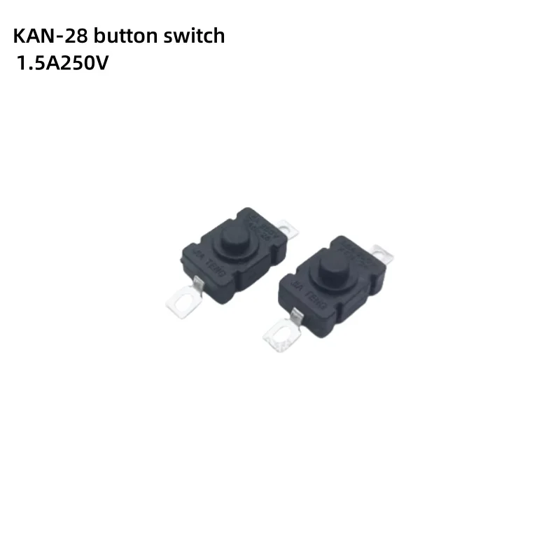 

KAN-28 Button Switch Flashlight Switch 1.5A250V Self-Locking Switch Patch 12x18mm