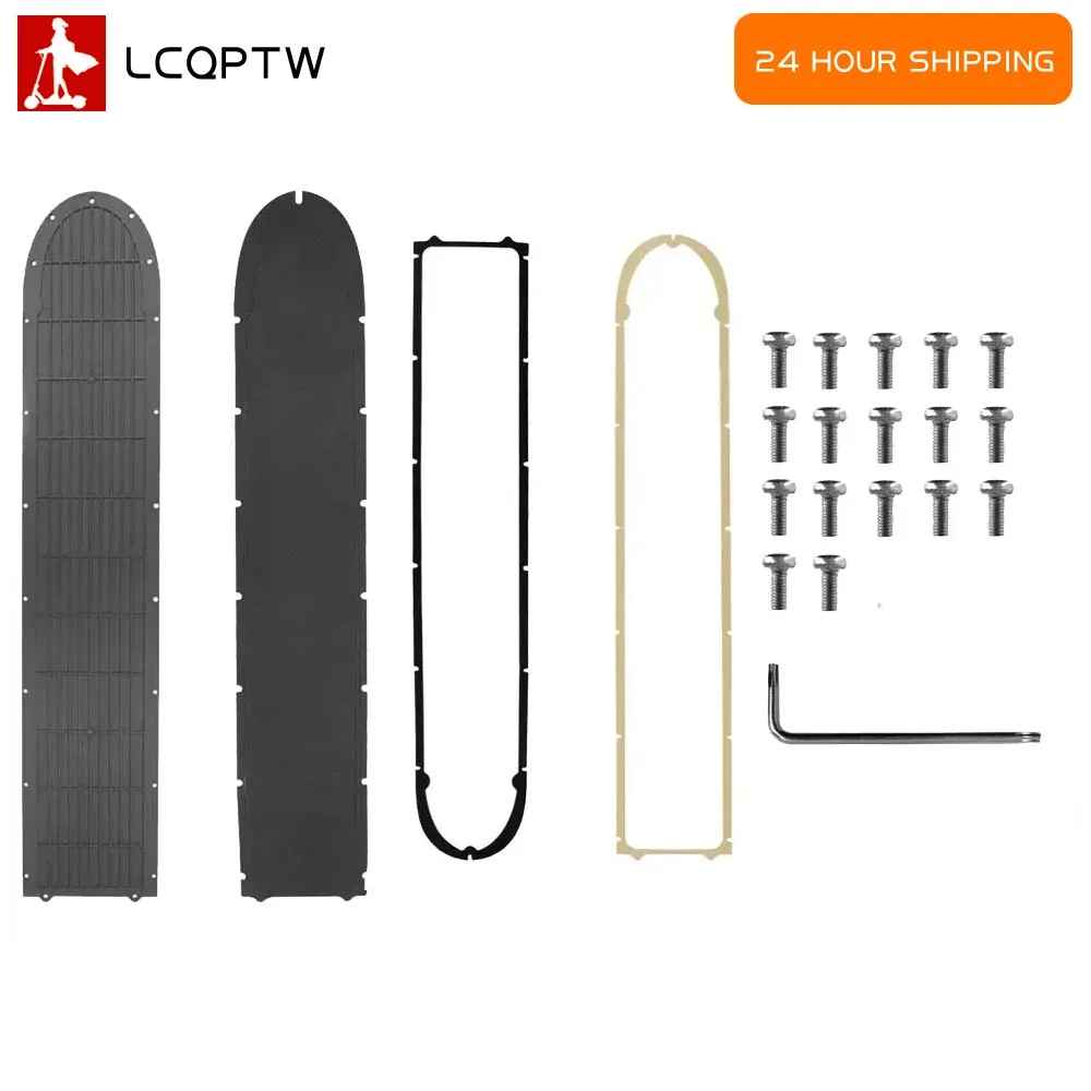 Peças de montagem da tampa da bateria inferior para xiaomi m365 scooter elétrico silicone pé almofada kit 17 pçs parafusos tampa da bateria inferior