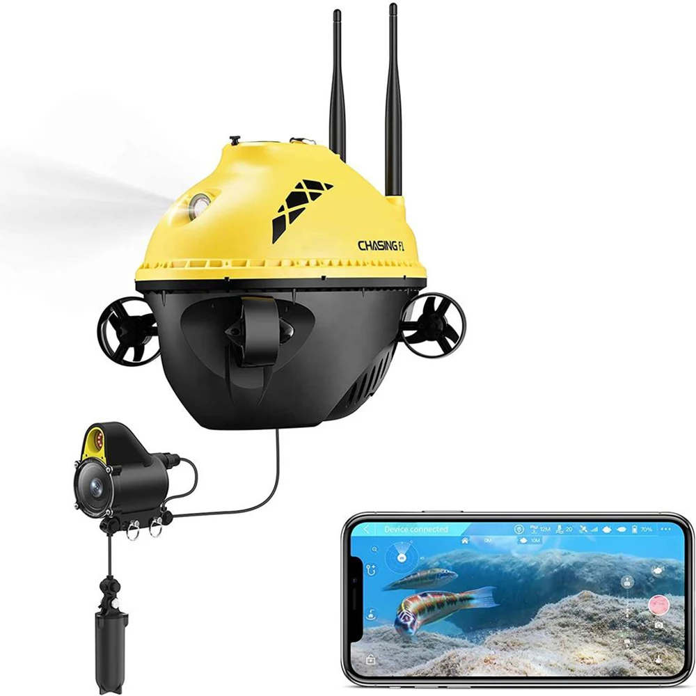 

Chasing F1 Pro Underwater ROV with 4K Camera 256G GPS 4 Axis Propeller Removable Battery Diving Equipment