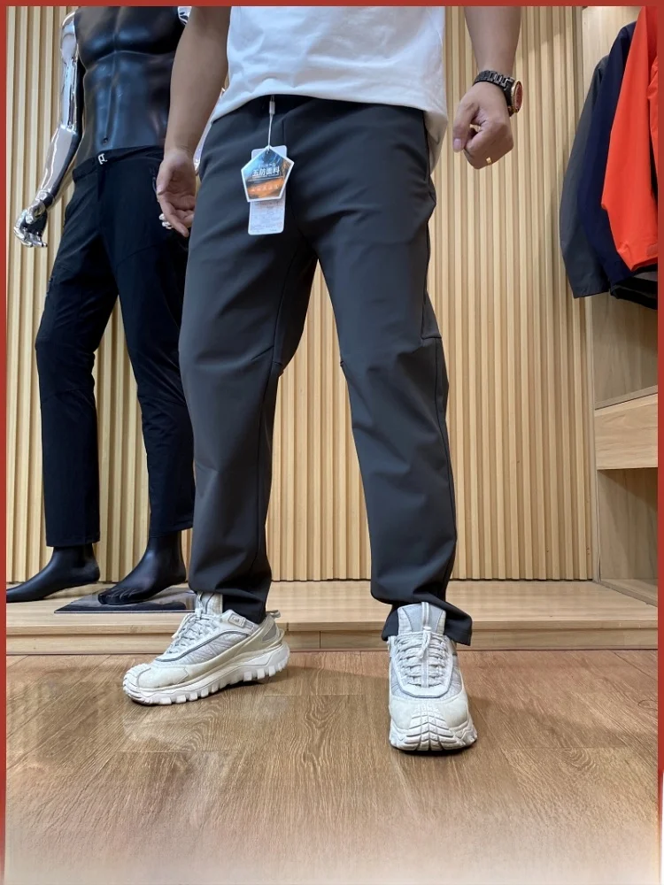 

Теплые повседневные брюки, мужские свободные прямые брюки с защитой от ветра, непромокаемые зимние модные брюки Bla Tech с эластичной резинкой на талии