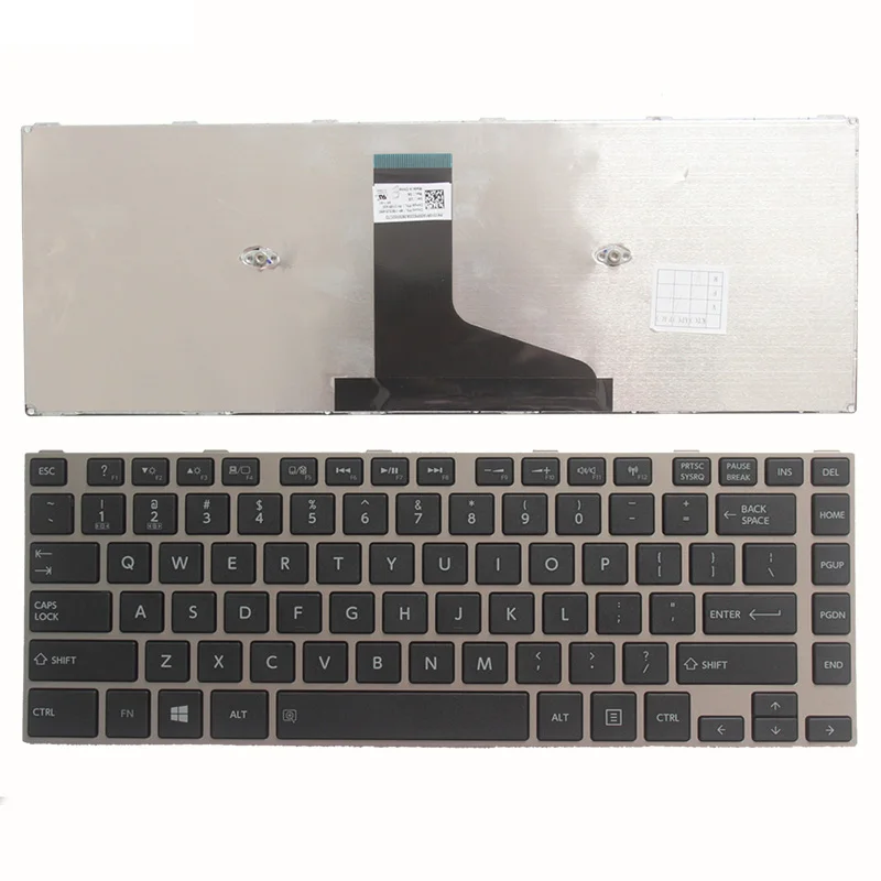 

New US Laptop keyboard for Toshiba Satellite U40-A U40T-A U45-A U45T-A BE45-A Black Keyboard with silver frame NO backlight