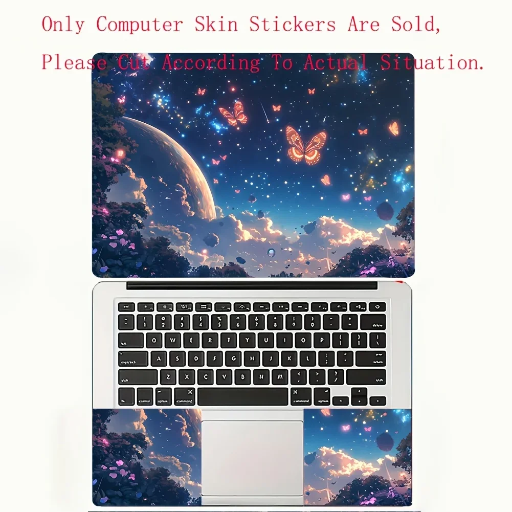 2 Pieces of Vinyl Material Fantasy Night Designed Laptop Case Scratch Resistant Laptop Case Suitable for Laptops Decal
