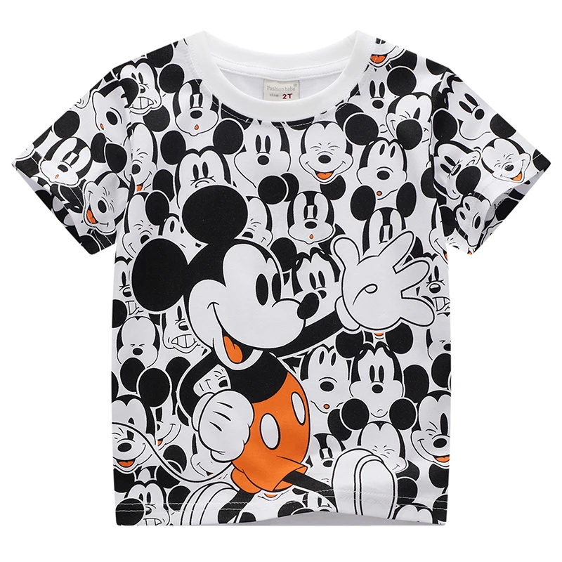 Summer Fashion Boys Clothing Set Cartoon Mickey Mouse T-Shirt Denim Shorts 2Pcs For 2-6 Years Kids Clothes Children Tracksuits view 2