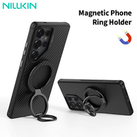 NILLKIN FiberSnap Magnetic Phone Ring Stand Aluminum 360° Rotation Mobile Phone Holder For iPhone 16 15 14 13  Xiaomi Samsung