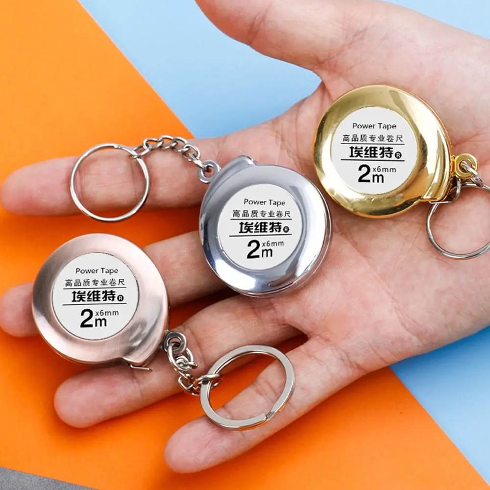 Small Roulette Retractable Ruler Delicate Mini Keychain Tape Multipurpose Keychain Steel Tape Measure Centimeter