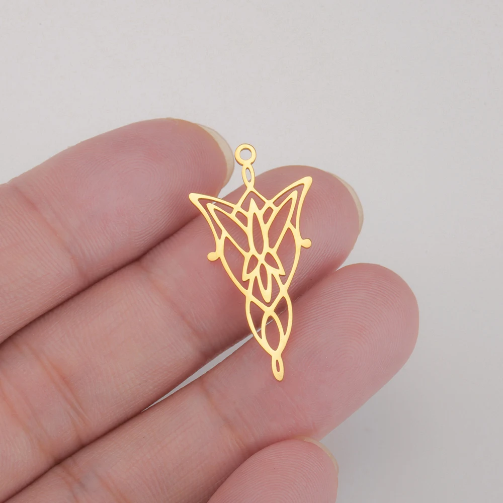 Dawapara Arwen Evenstar Pendant for Jewelry Sacred Geometric DIY Charms Blessings Symbol Stainless Steel Accessories