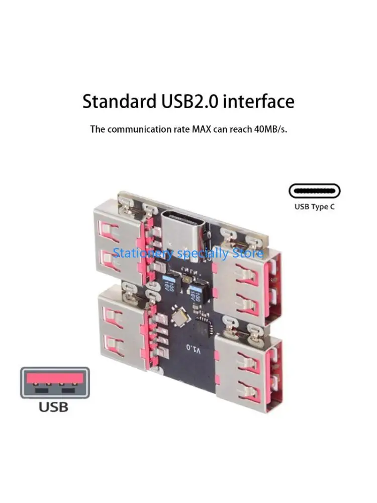 P0RB Small USB 2.0 4 Port Center Extender Strong 4 Port USB 2.0.