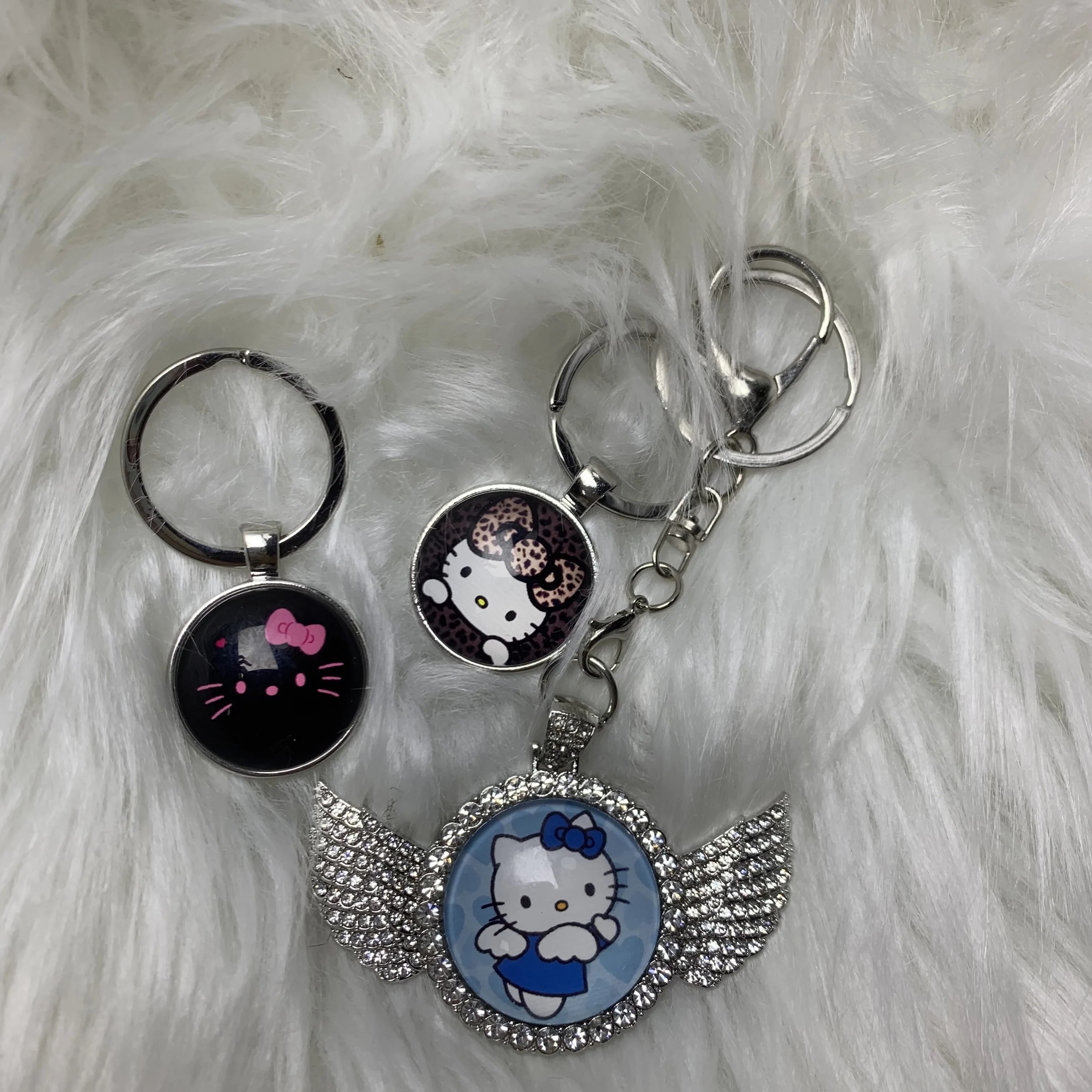 Originele Millennium Hot Girl Retro Mini Portemonnee Kitty Hanger Solitaire Showa 90s Sleutelhanger Cadeaus voor meisjes