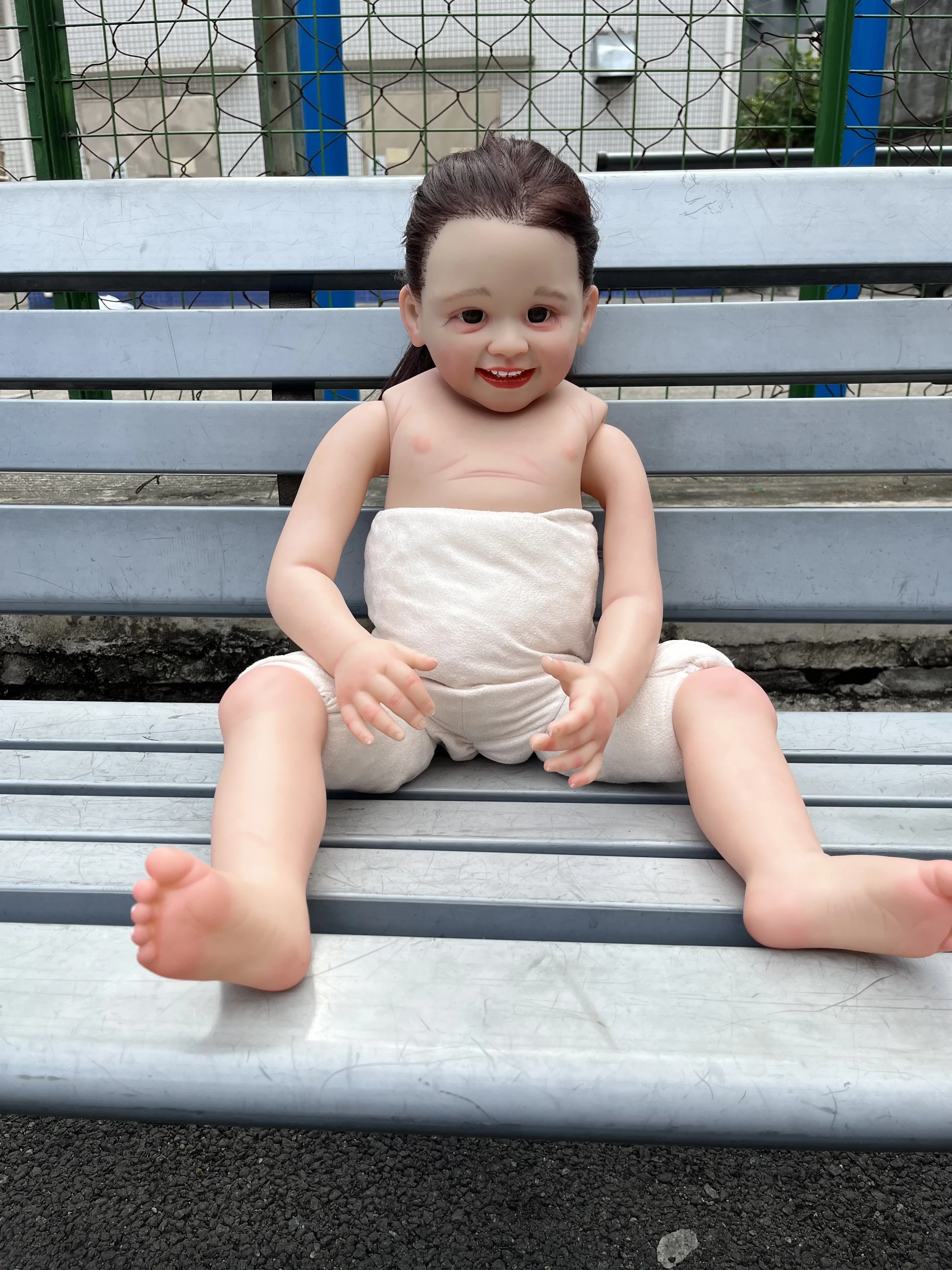 SINO-BB Customizable Collectable  Limited Supply32inch Reborn Baby Shanti Hand-Rooted Hair Painted Kit Real Photos