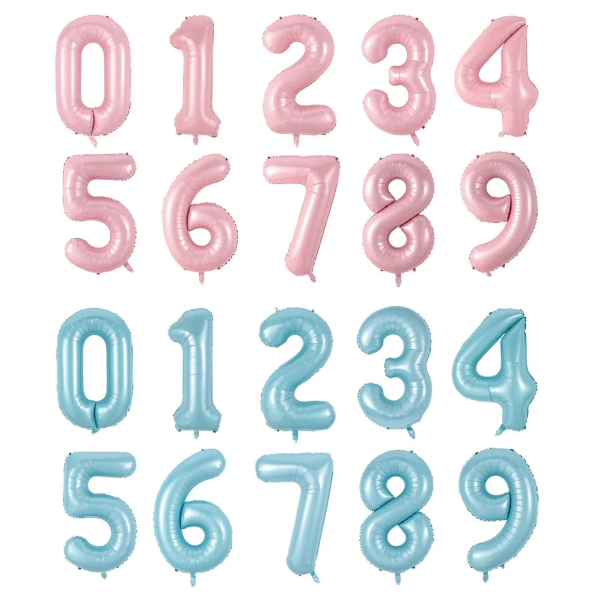 

40“ light blue Number Balloons Mylar Foil Pink Number Balloon for Party Birthday Wedding Decorations Boy Baby Shower Decoration