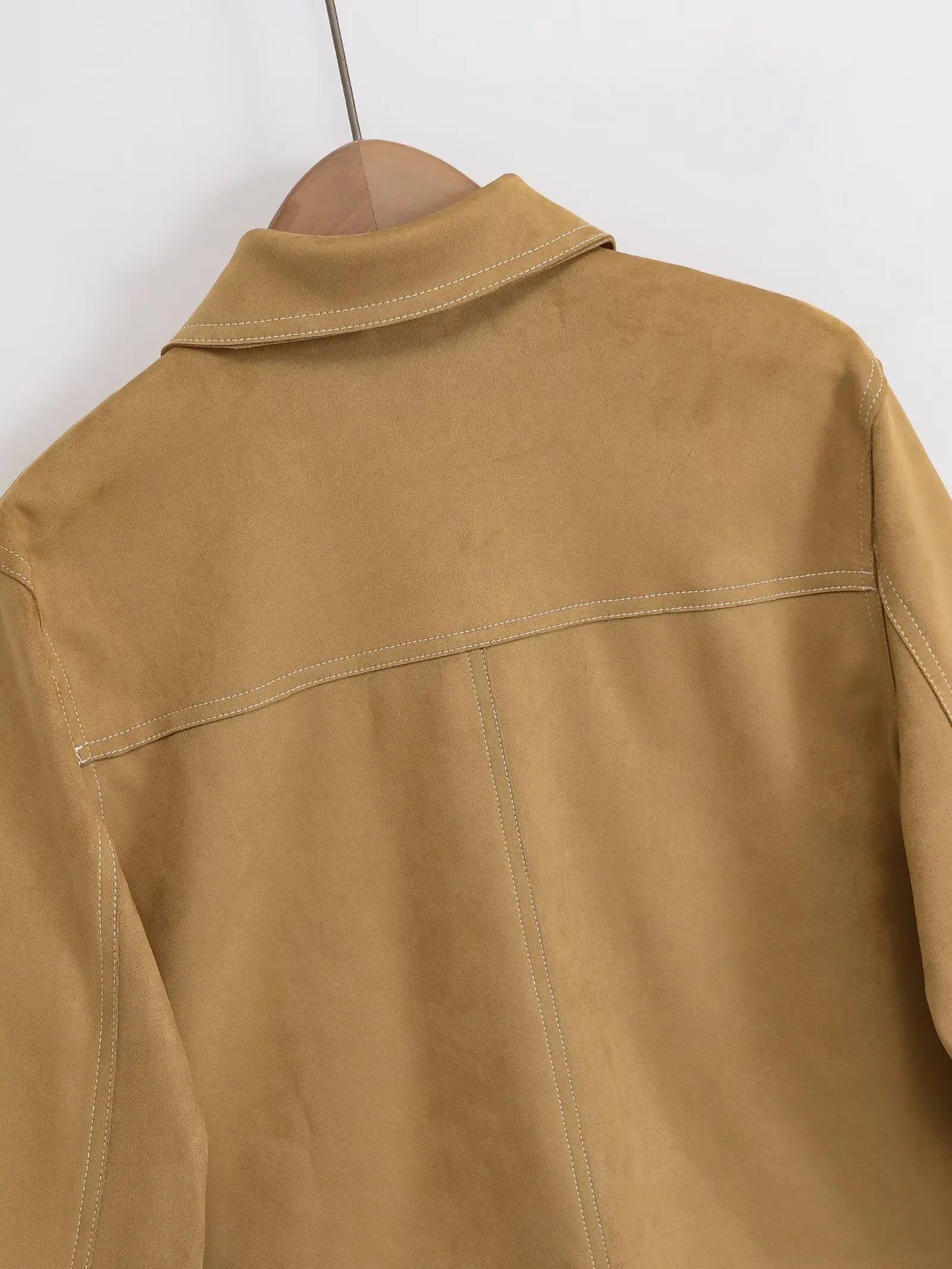 2025 new summer women's casual simple fashion temperament lapel long-sleeved single-breasted jacket coat top