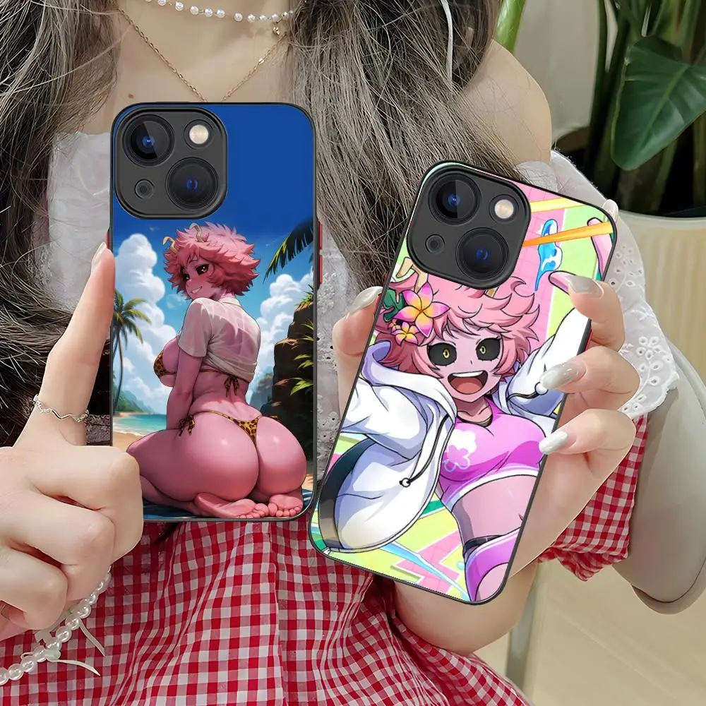 

Чехол для телефона Hero Academia Mina Ashido для iPhone 16, 15, 14, 13, 12, 11 X XR XS 8 7 Pro Max Plus, мини-цветный силиконовый защитный чехол