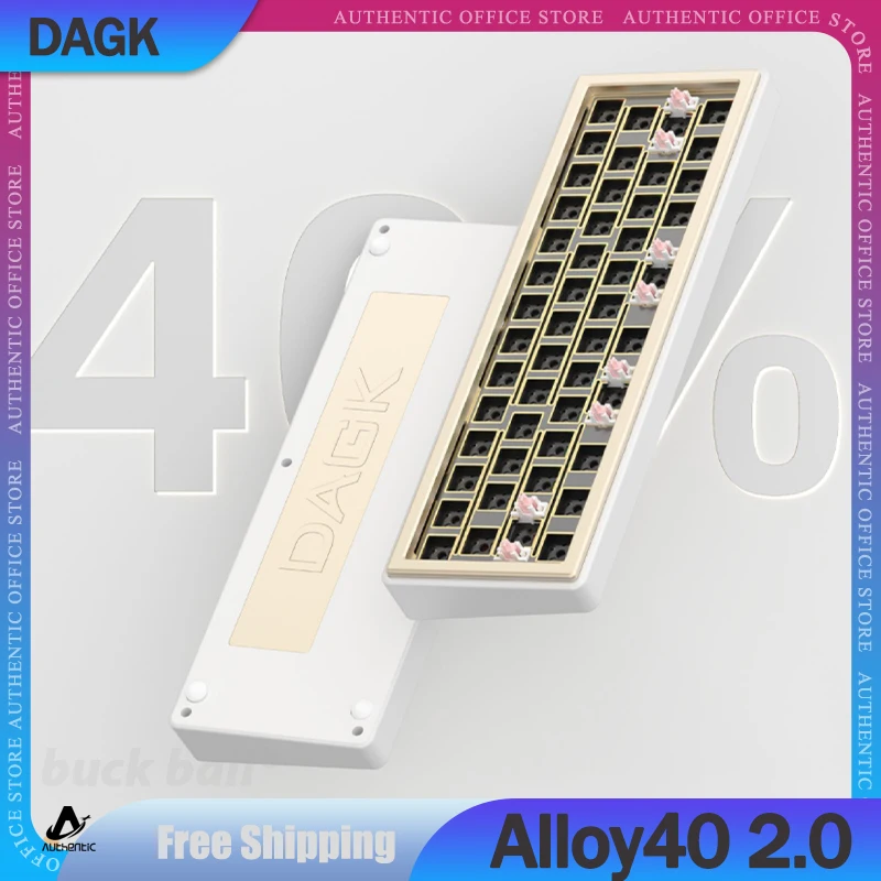 

DAGK Alloy40 2.0 Mechanical Keyboard Kit 3mode 2.4G Wireless Bluetooth Keyboard Kits 49key Hot Swap Rgb Gaming Keyboard Kit Gift