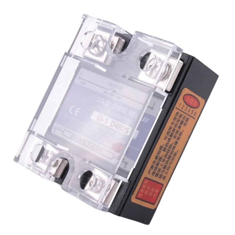 Hot TTKK 2X SSR 25A 3-32V DC To 24-480V AC Single Phase Solid State Relay DC Control AC MGR-1 D4825 Load Voltage