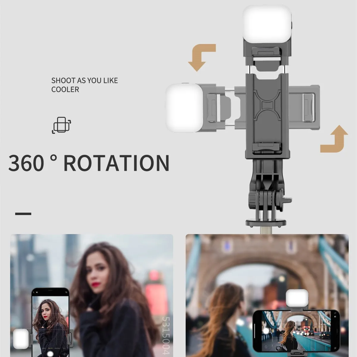 FANGTUOSI ใหม่ Selfie ขาตั้งกล้องขยายการเดินทางน้ำหนักเบาพร้อมรีโมทชัตเตอร์ Selfie สำหรับโทรศัพท์มือถือ...