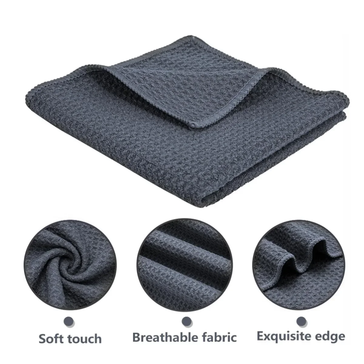 6PCS No Trace Honeycomb Absorbent Dish Tableware Kitchen Rag Towel Glass Cleaning Cleaning Tool Towel