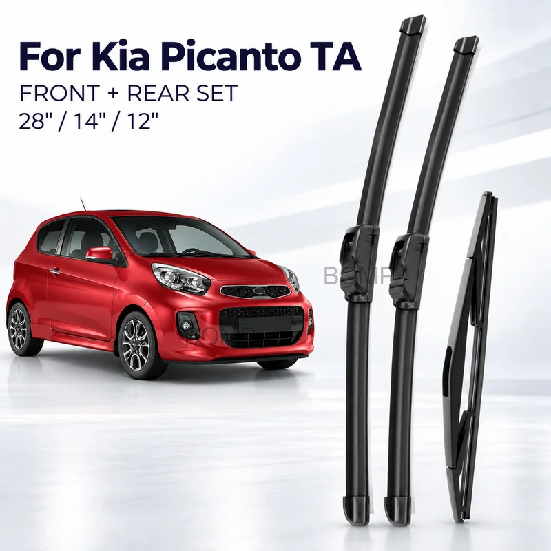 For Kia Picanto TA 2011-2017 Front Rear Wiper Blades Windscreen Windshield Durable Brushes 24