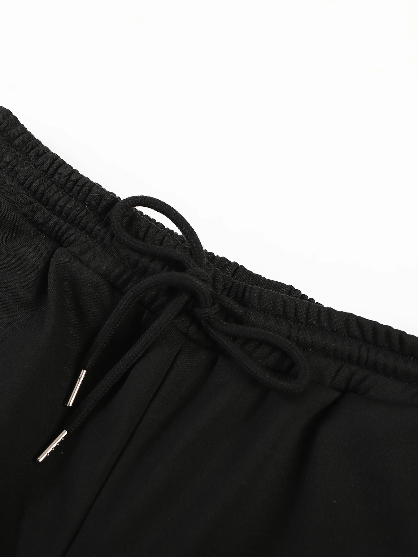 Men's Black and White Vertical Stripe Color-Block Crewneck Long-Sleeve Sweatshirt and Black Jogger Sweatpants Two-Piece Set, Spring and Autumn Loose Trendy Sports Suit, Mature Men's Daily Commute Casual Outfit Complete Set view 4