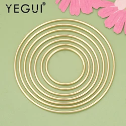 YEGUI MD35,jewelry accessories,oversize circle,18k gold rhodium plated,copper,diy hoop earrings,jewelry making,10pcs/lot