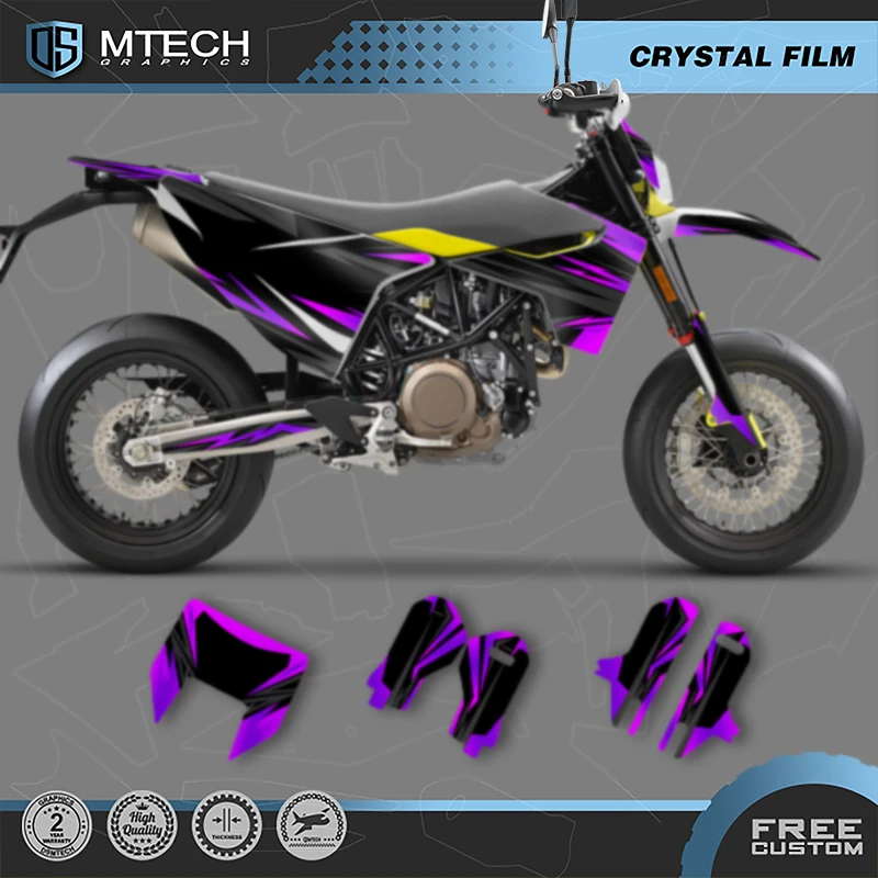 

DSMTECH Custom Team Graphics Decals Stickers Kits for Husqvarna Decal 15-20 701 SUPERMOTO ENDURO 2015-2017 2018 2019 2020 004