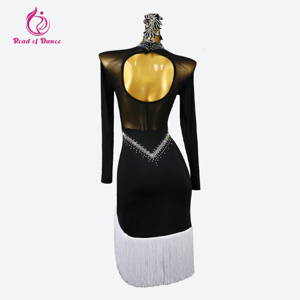 

Latin Dance Dress Womens Competition Girls Clothes Kids Party Costume Prom Skirt Fringed Practice Wear Outfits Samba Sports Suit