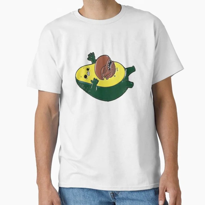 

Funny Avocado & Chestburster Horror ALIEN scary sci fi Xenomorph 100% cotton printed Large size t shirt for men